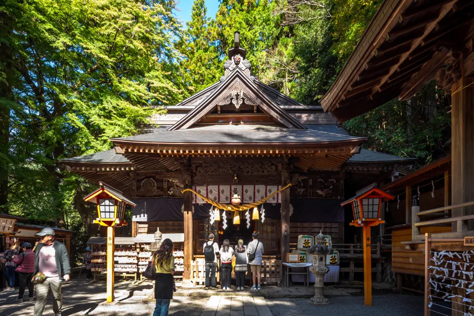 Worship hall at Arakura Fuji Sengen Shrine
