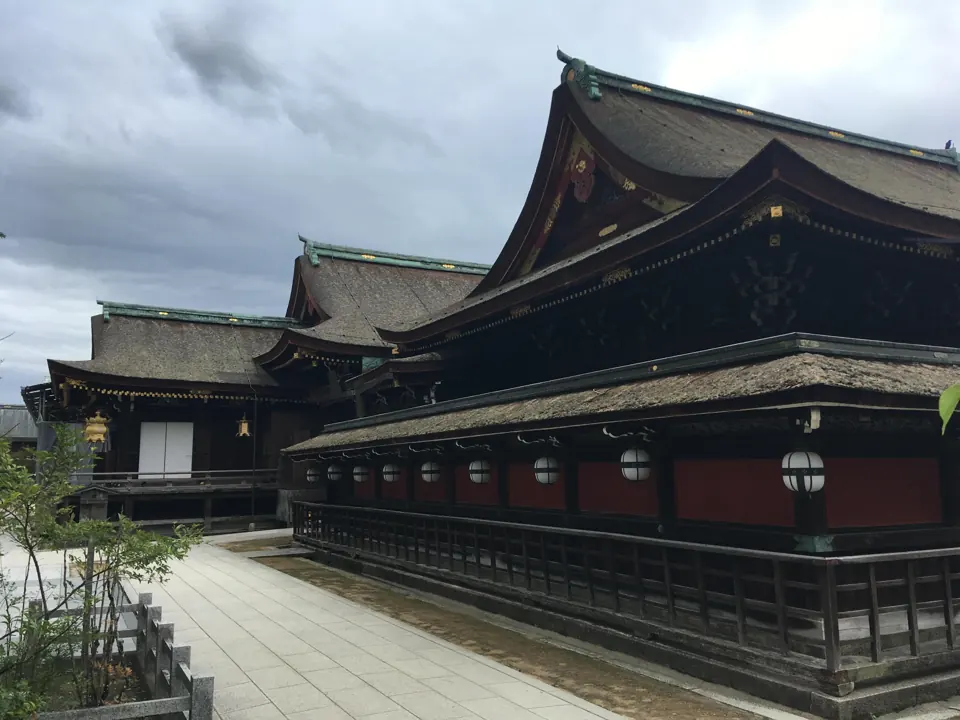 Main shrine buildings at Kitano Tenmangu