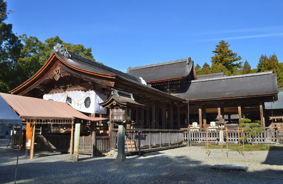 Wooden worship hall at Tosa Shrine